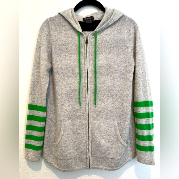 Pure Amici 100% Cashmere Zip Up Hoodie - Sz XS - Picture 1 of 4